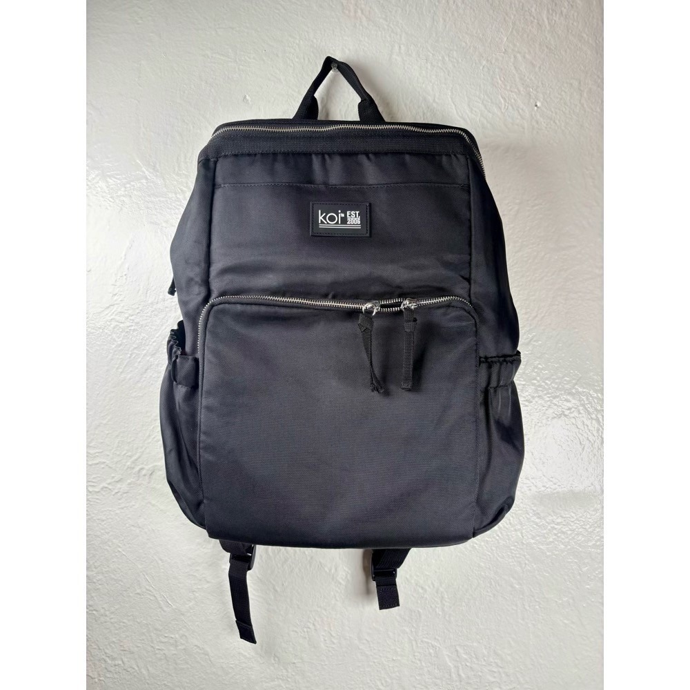 Koi Design A184 Backpack Black Orange Lining Medical Utility Bag Travel Gorpcore